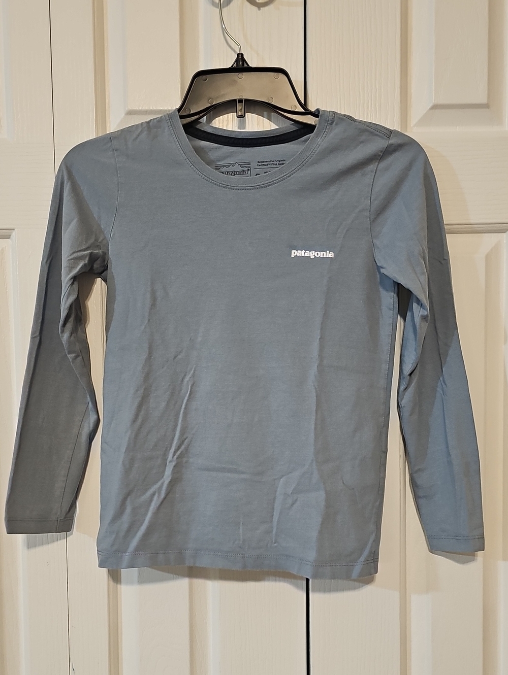 Patagonia Kids Long-Sleeve Tee - Dusty Blue M(10)